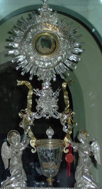 Flesh in Monstrance and Blood in Glass Chalice